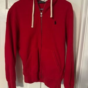 Polo Ralph Lauren Vibrant Red Zip up Hoodie